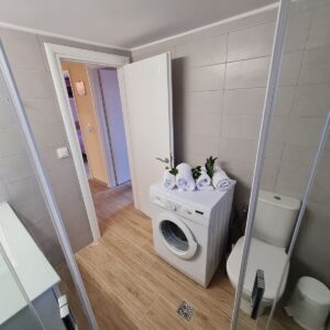 Bathroom with washing machine, Villa Andromachi, Corfu Town Homes